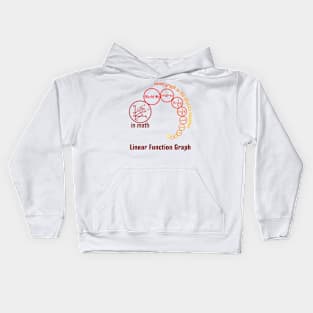 Linear function graph - red Kids Hoodie